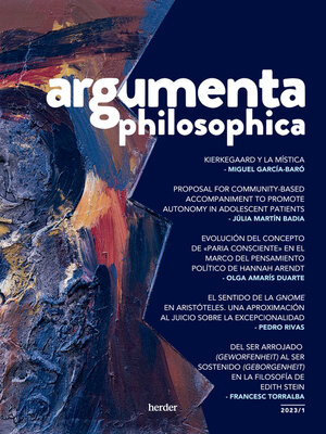 cover image of Argumenta philosophica 1/2023